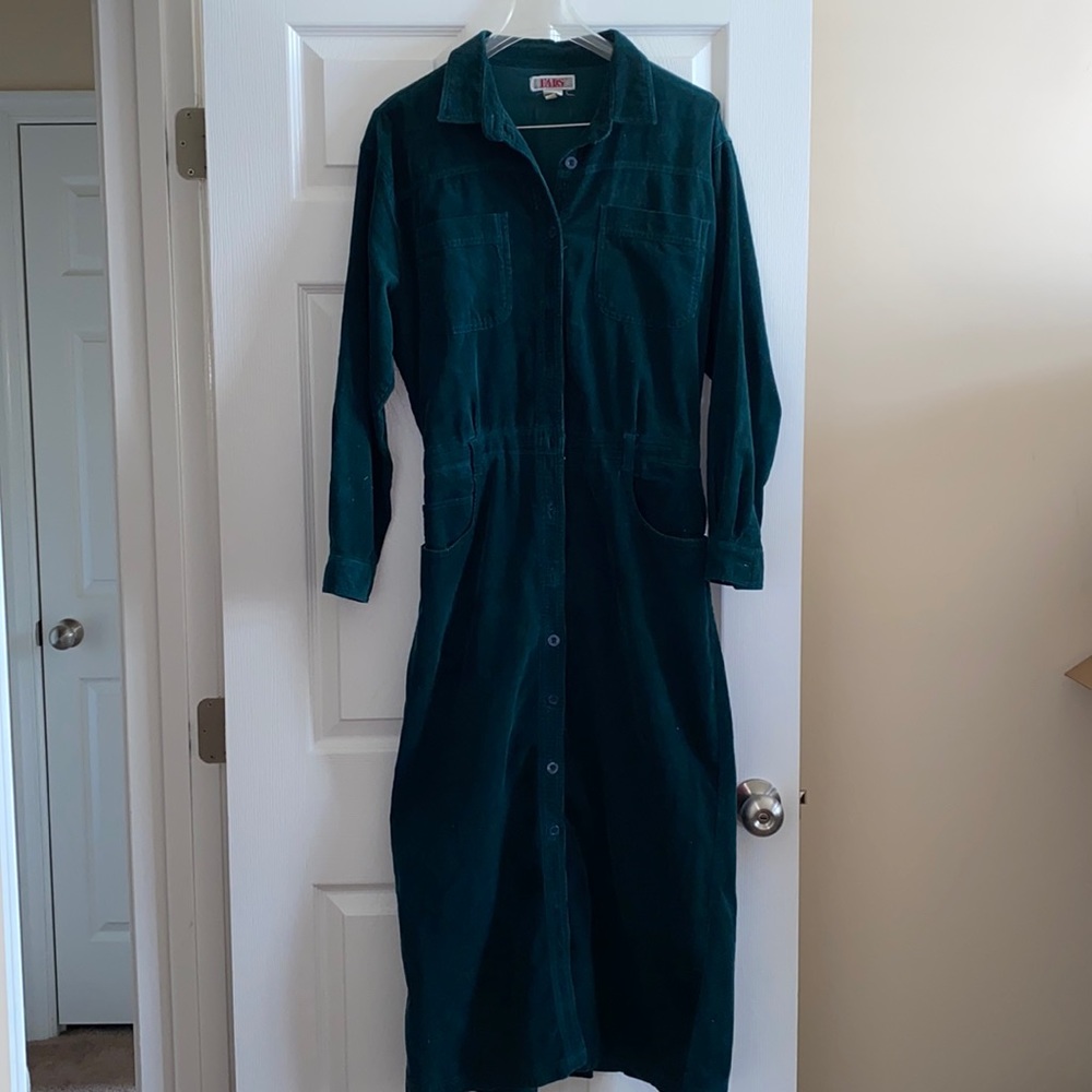 Size 14 green corduroy dress